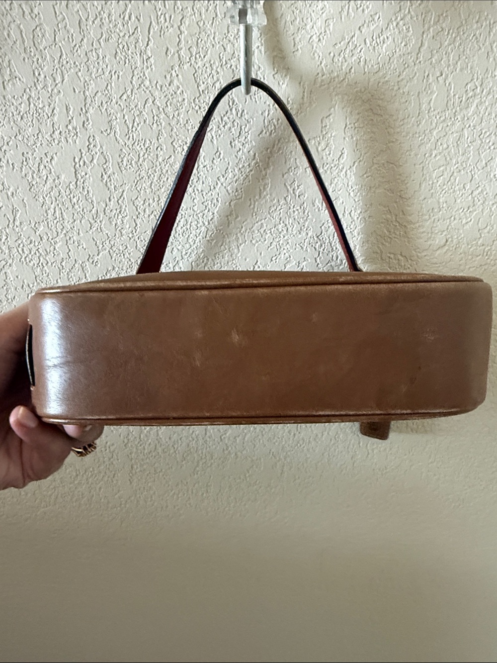 Coach Red & Blue Plaid Shoulder Bag with Tan Trim - Picture 4 of 11